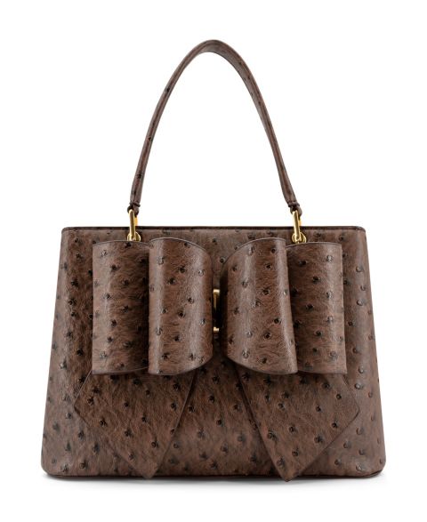 Женская сумка LIKE DREAMS Remi Embossed Bow Medium Satchel Handbag, цвет: Коричневый