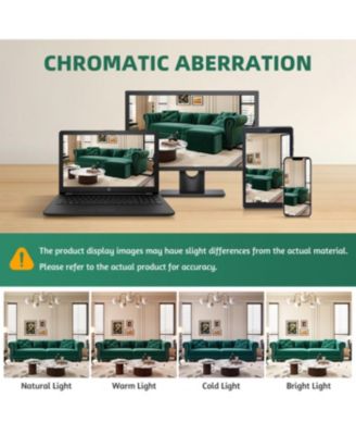 Streamdale Chesterfield Green Velvet King Size 3-in-1 Pull-Out Sofa Bed with Ottoman