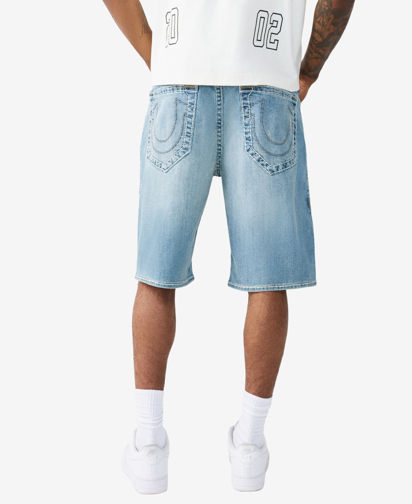 Мужские шорты True Religion Regular-Fit Baggy, цвет: Средняя варка, вариант 1 — фото 3