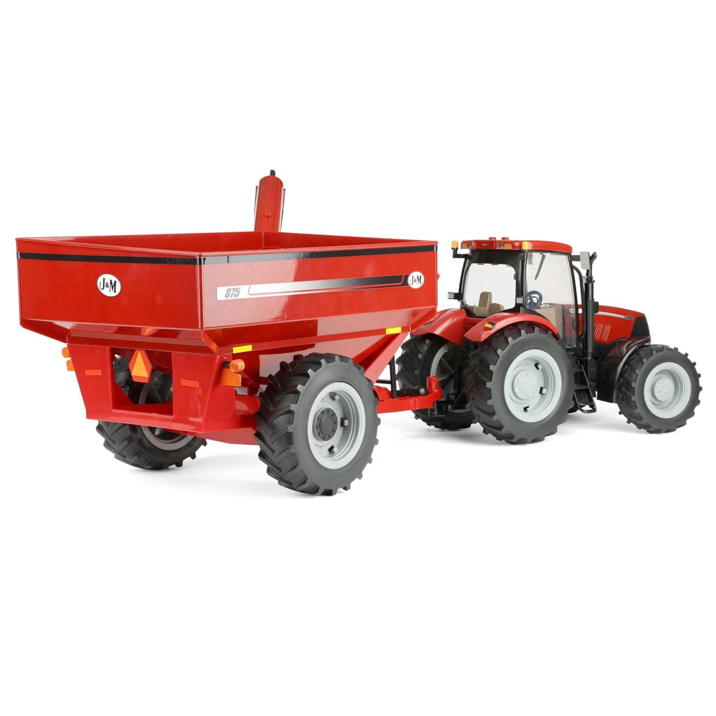 Детские игрушки TOMY 1/16 Scale Big Farm Case IH Puma 215 Lights and Sounds Toy Tractor with Grain Cart, 2-Piece Set — фото 3