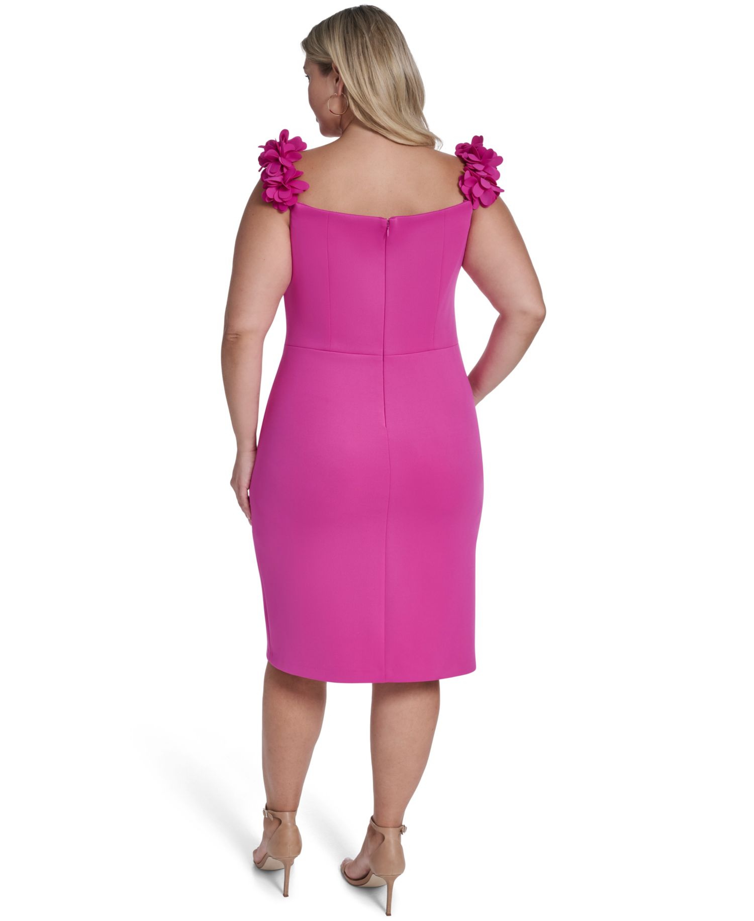 Plus Size Sleeveless Sweetheart Neck Bustier Dress