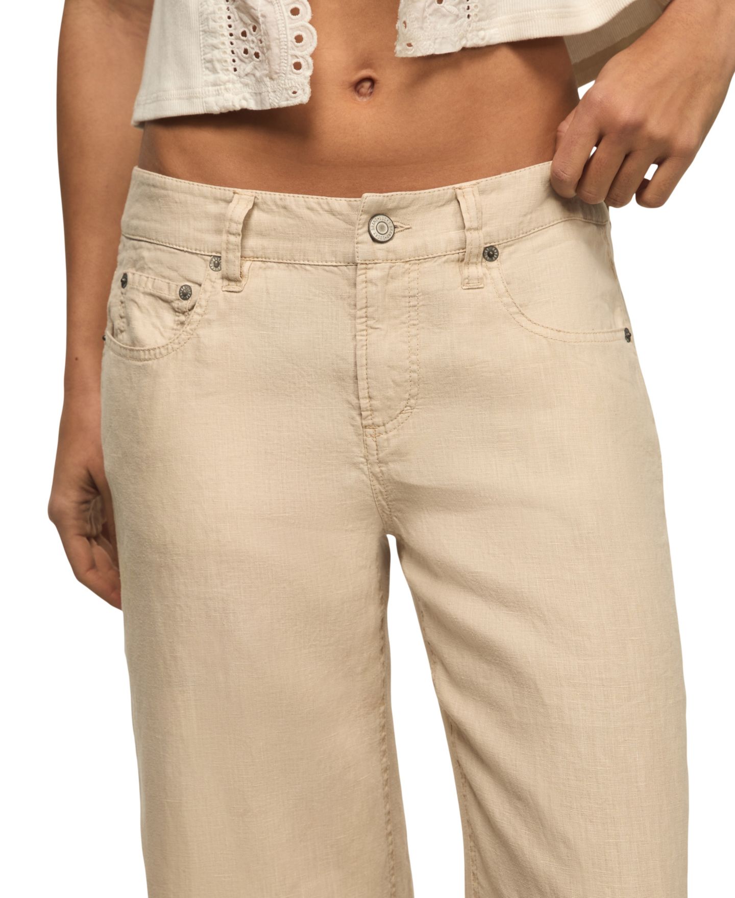 Женские брюки Lucky Brand Baggy Wide-Leg, цвет: Moonstruck — фото 3