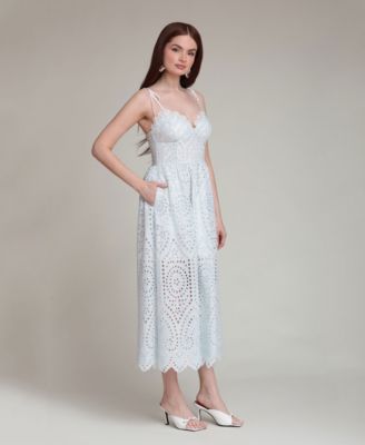 Women's Sweetheart Neck Midi Dress