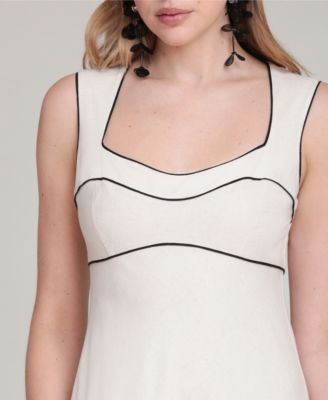 Women's Sweetheart Neck Midi Dress