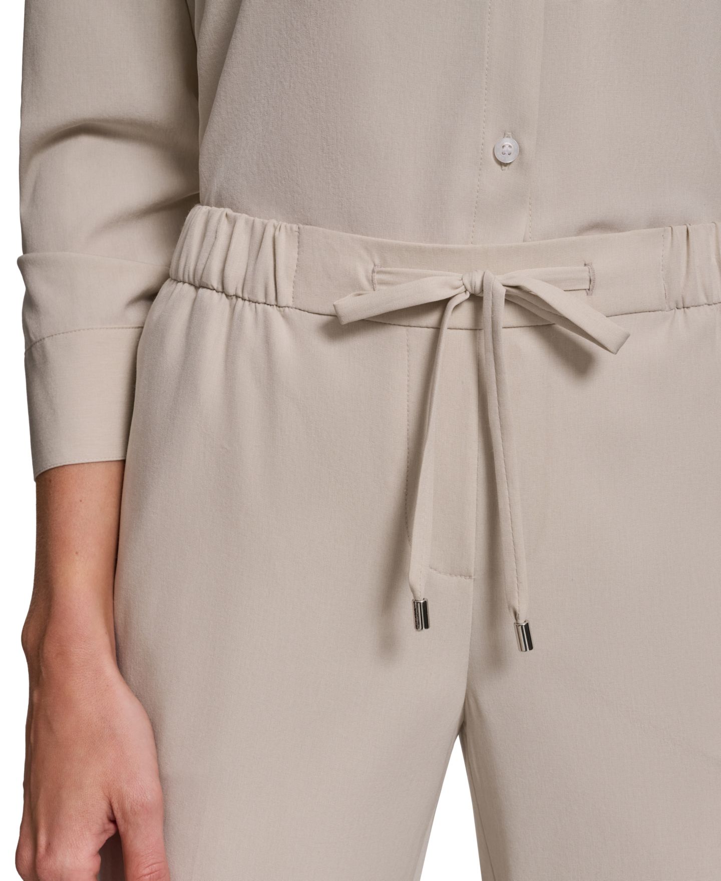 Женские брюки Calvin Klein Pull-On Straight, цвет: Бежевый — фото 4