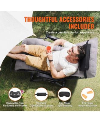 33 Inch Zero Gravity Recliner Chair with Cushion and Cup Holder