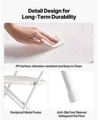 Set of 2 Wooden Folding Chairs with Cushion