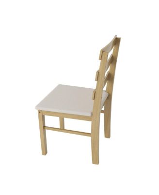 Scandinavian Style Dining Chairs with Upholstered Seat