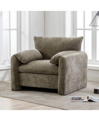Modern Chenille Oversized Armchair Accent Chair.