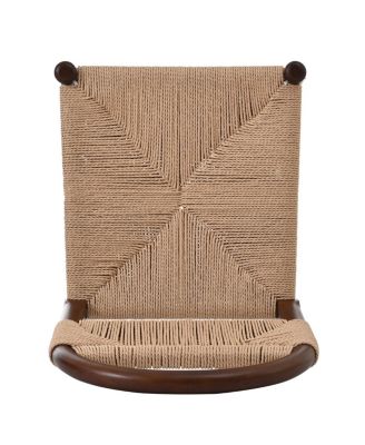 Streamdale Modern Woven Dining Chair with Solid Wood Legs, Set of 2