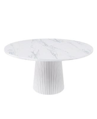 Streamdale Round MDF Dining Table for 4, Modern Farmhouse Kitchen Table