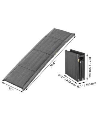 71" Extra-Long Folding Dog Ramp for Cars – Non-Slip Surface Supports up to 250 lbs, Portable Pet Ramp for SUVs & Trucks