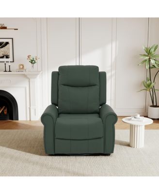 Manual Recliner 270°Swivel Rocker Recliner Chair with Massage & Heating