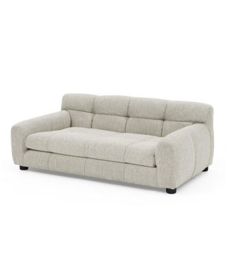 38 Inch Dog Sofa Bed, Green Linen Sofa with Armrest and Backrest for Large and Medium Breeds