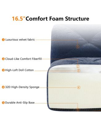 U-shaped Boneless Sofa, Tufted, 32D High Density Sponge