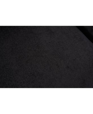 Streamdale Black 4-Seat Corduroy Sectional Sofa Couch with 2 Ottomans