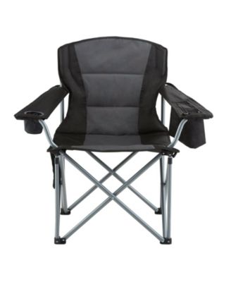 Portable Folding Camping Chair for Adults with Lumbar Support, Cup Holder and Cooler Bag