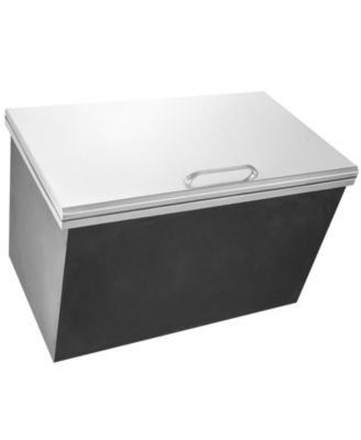 24 x 20 x 15 Inch Drop-In Stainless Steel Ice Chest, 40 Qt with Hinged Lid