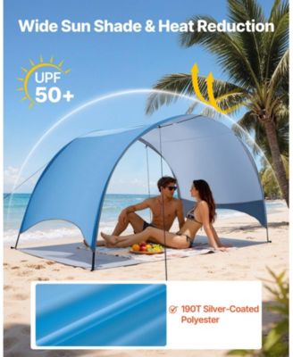 Beach Tent Sun Shelter with UPF 50+ Protection and Carry Bag