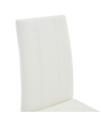 2-Pack PU Upholstered Dining Chairs with Legs