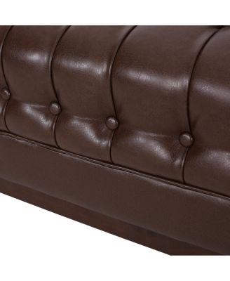 Contemporary Upholstered Sofa with Button-Tufted Diamond Stitching