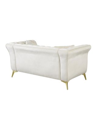 Chesterfield Stanford Sofa, Tufted, Wrinkled Fabric, Lover seater