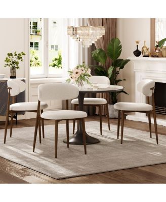  Dining Chairs Set of 2, Modern Fabric Upholstered Kitchen Chairs