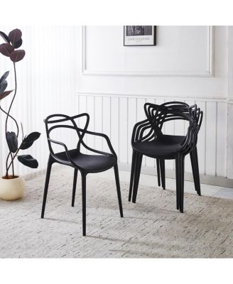 Contemporary Transparent Dining Chair with Metal Legs