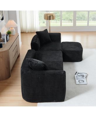 114" Cloud Sectional Couch, L-Shape Chaise, Modular Sofa