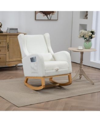 Modern Rocking Chair with Footrest