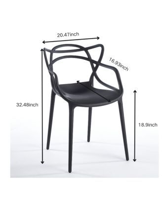 5pcs Dining Set, Metal Leg Table, Mid-Century Dining Table for 4-6 People