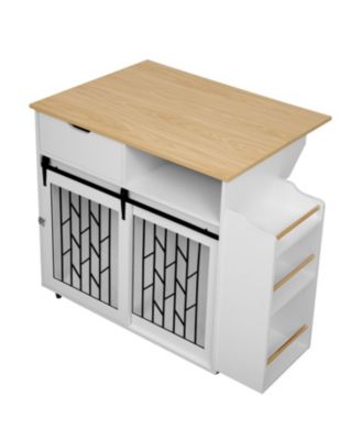 Dog Crate Kitchen Island End Table