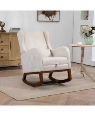 Modern Rocking Chair with Footrest