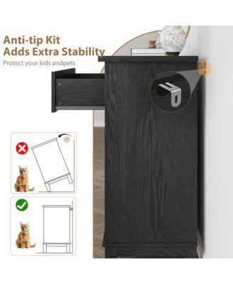 4 Dresser for Bedroom, 34.8" Tall Vertical Drawer Dresser with Large Storage