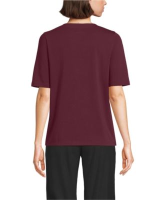 Women's Supima Jersey Half Sleeve Splitneck Shirt