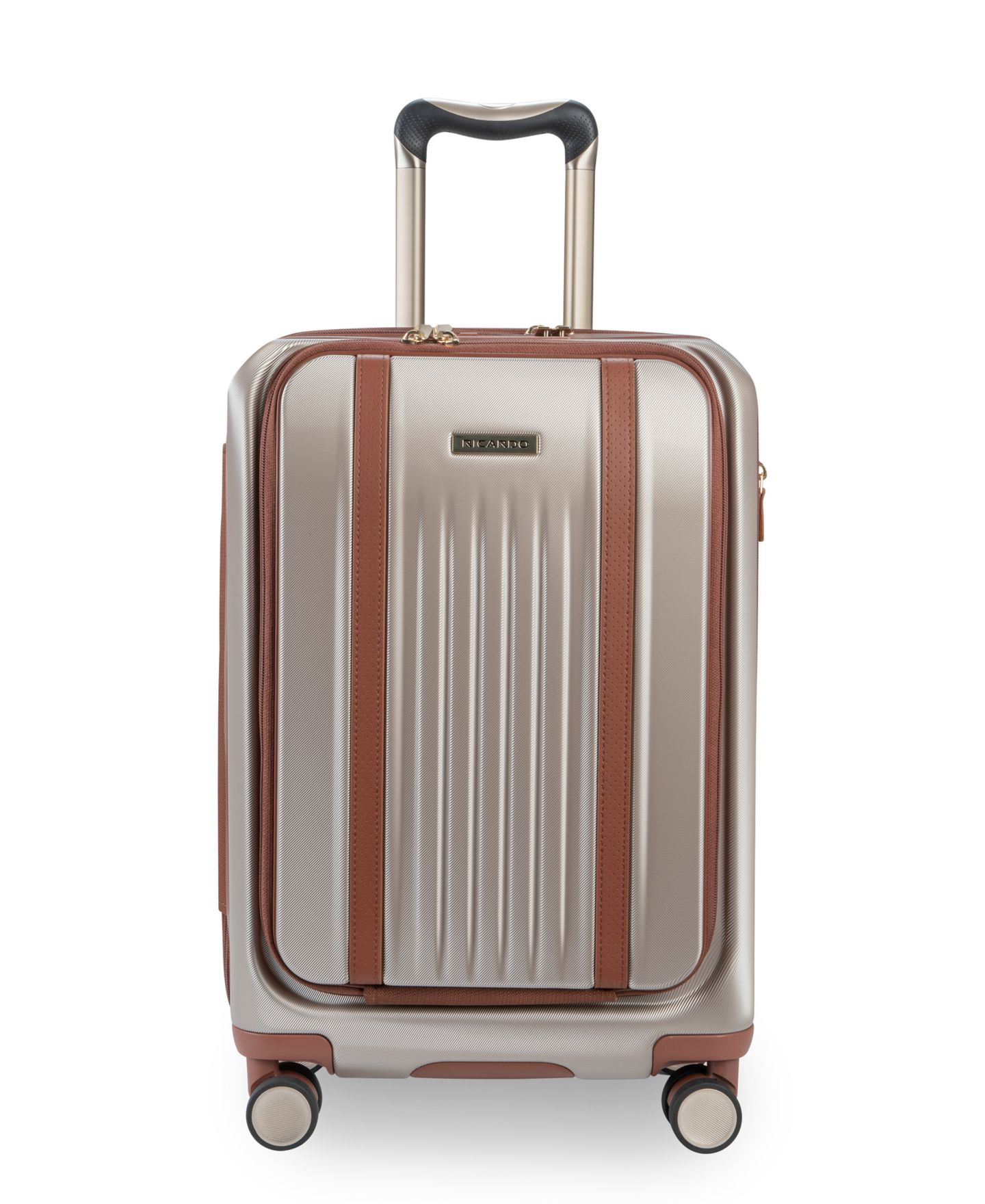 Чемодан Ricardo Montecito 2.0 Fast Access Small Hardside Carry-On Spinner Suitcase, цвет: Шампань — фото 1