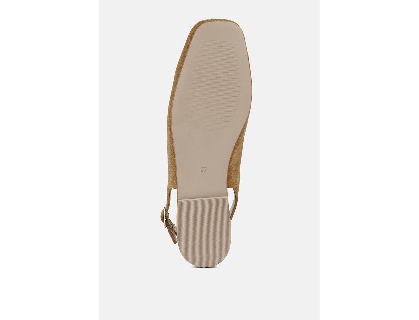 Женские слингбэки Rag & Co Sozani из мягкой натуральной кожи, цвет: Бежевый / Хаки — фото 6