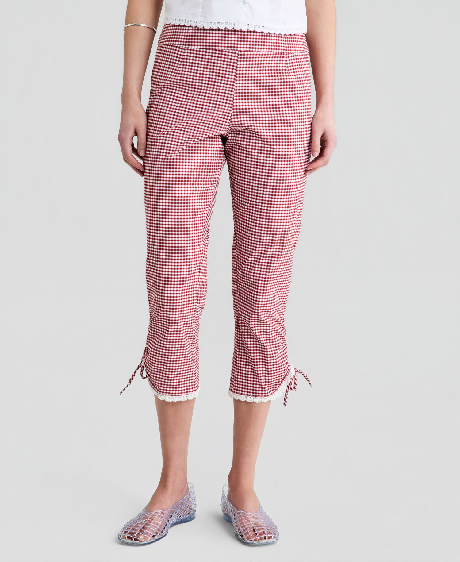 Women's Gingham Capri Pants