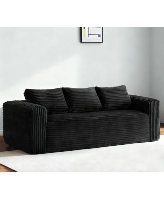 Cloud Loveseat Sofa Couch in a Box, 3 Seater Boneless Couch, Comfy Deep Seat Corduroy Sofa