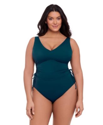 Women's Sculpting Cinched Adjustable One-Piece Swimsuit