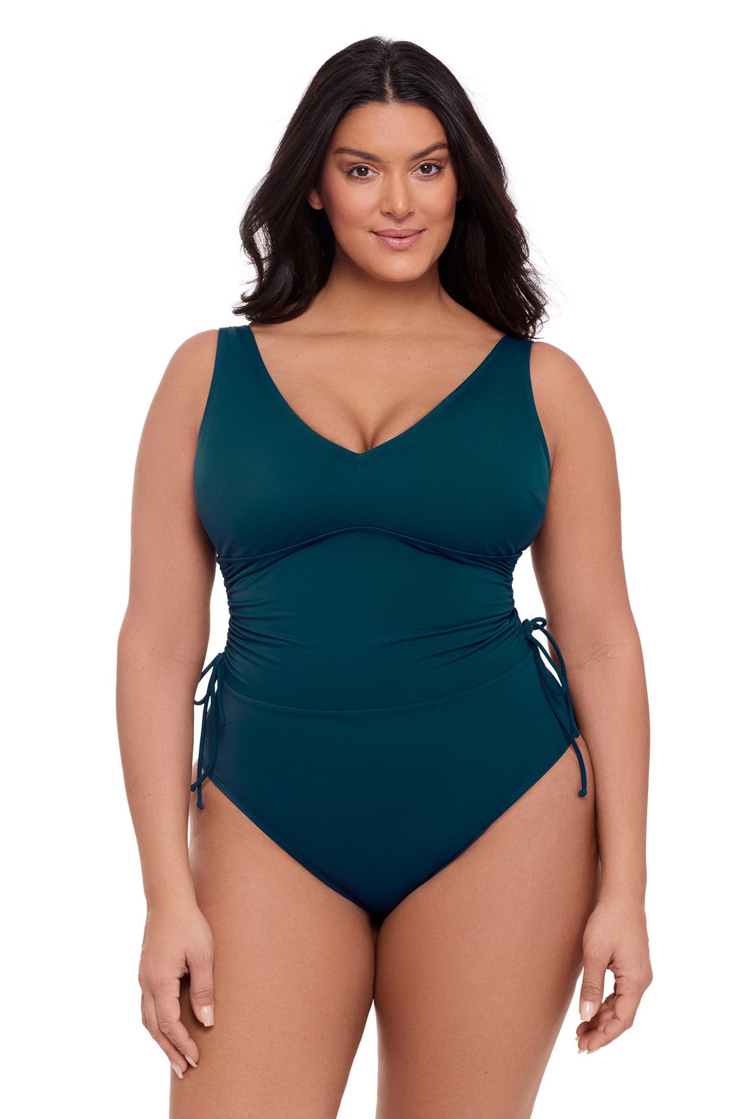 Women's Sculpting Cinched Adjustable One-Piece Swimsuit