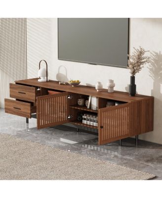 Modern TV Stand for TVs up to 85" with Drawers & Cable Management