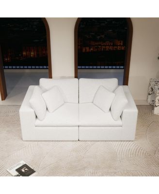 Modular sectional sofa seat, Upholstered couch for living room, 2PC free combination