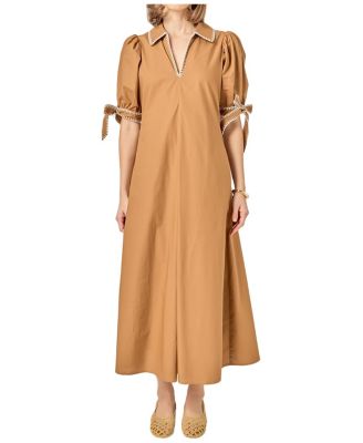 Women's Stitch Detailed Midi Dress