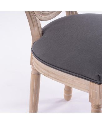 Streamdale French Country Rattan Upholstered Dining Chairs