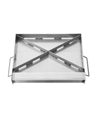 17 x 13 Inch Stainless Steel Griddle Plate for Gas Grill with Handles