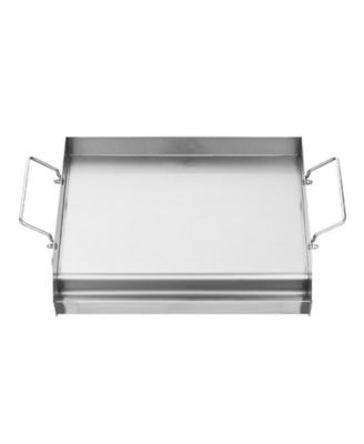 17 x 13 Inch Stainless Steel Griddle Plate for Gas Grill with Handles