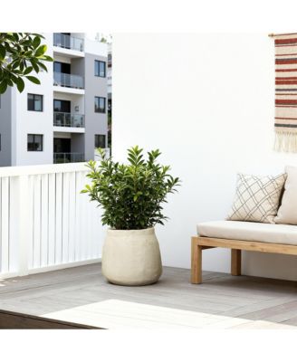 Sahara Stone Planter, 12" Round Cement