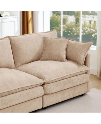 Modular Sectional Sofa, 130.7" U Shaped Couch Set, 4-Seater Comfy Cloud Couches