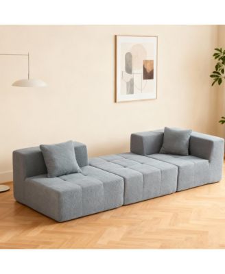 Modern Modular Sectional Single Sofa Couch Accent Armless Chair